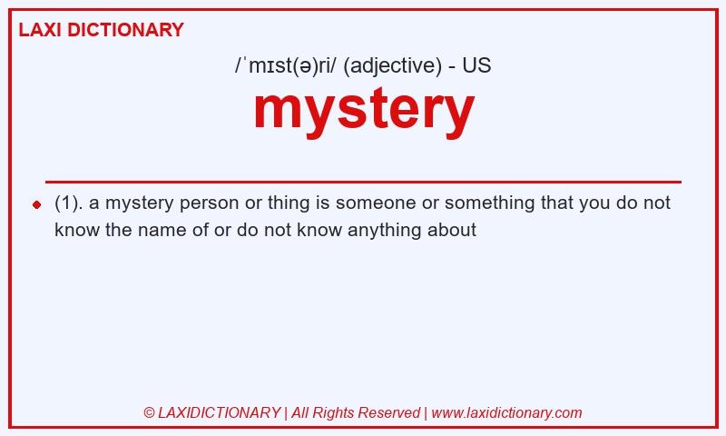 Definition mystery in American English