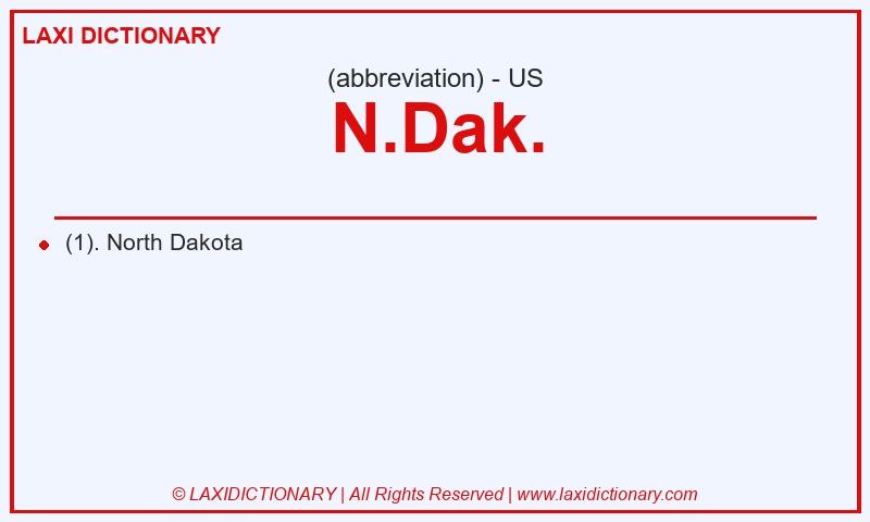 Definition N.Dak. in American English