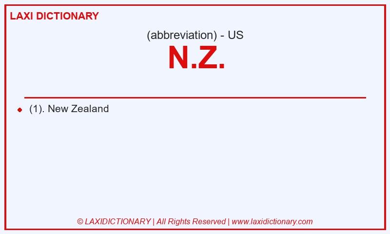 Definition N.Z. in American English