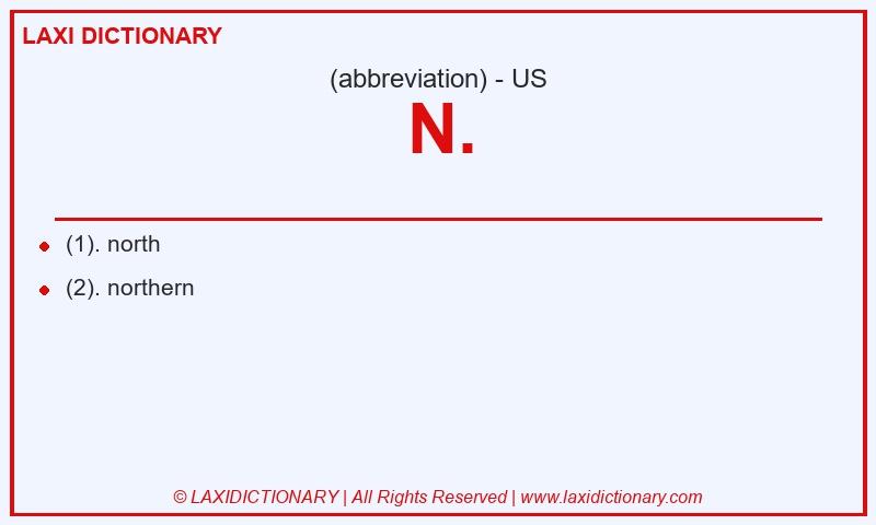 Definition N. in American English