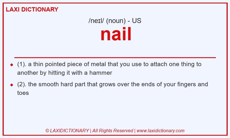 Definition nail in American English