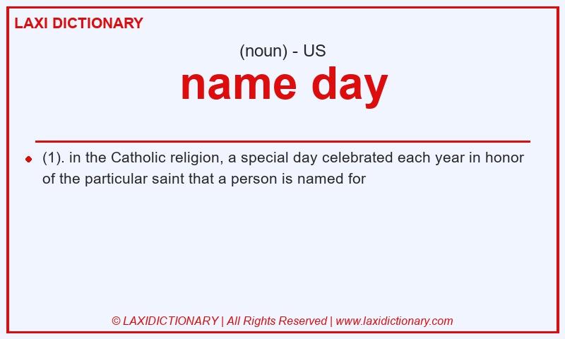 Definition name day in American English