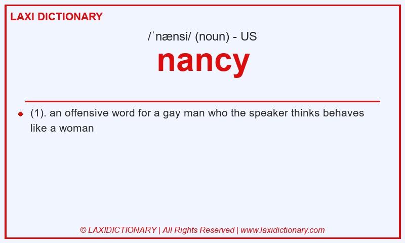 Definition nancy in American English