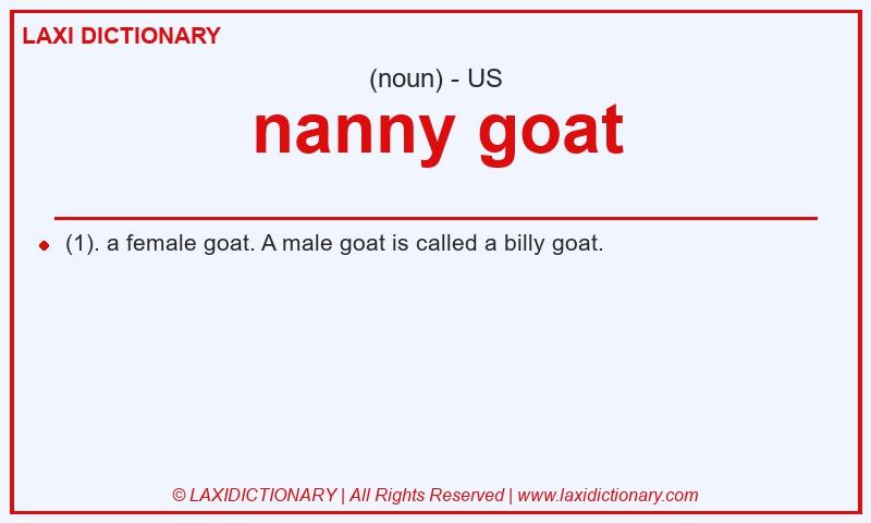 Definition nanny goat in American English