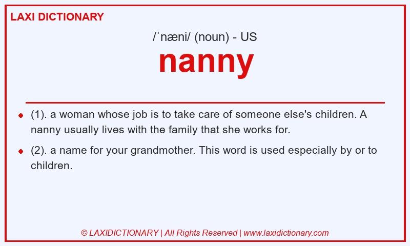 Definition nanny in American English