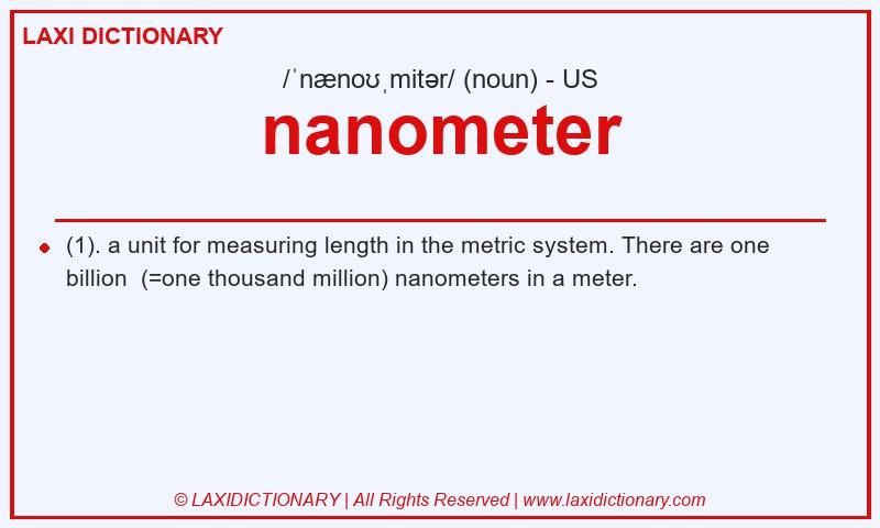 Definition nanometer in American English