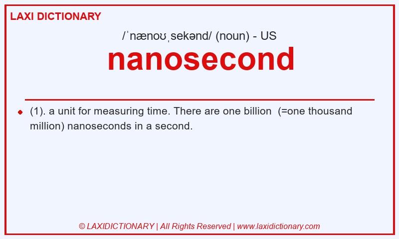 Definition nanosecond in American English