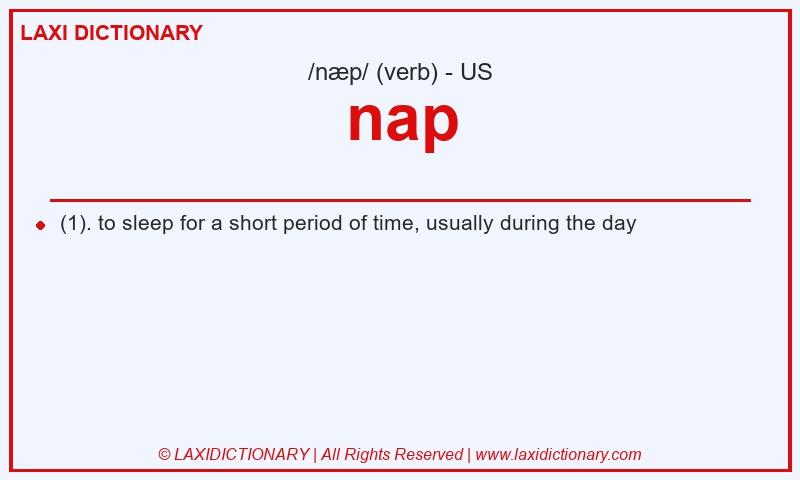 Definition nap in American English