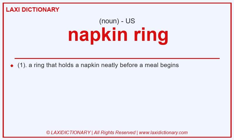 Definition napkin ring in American English