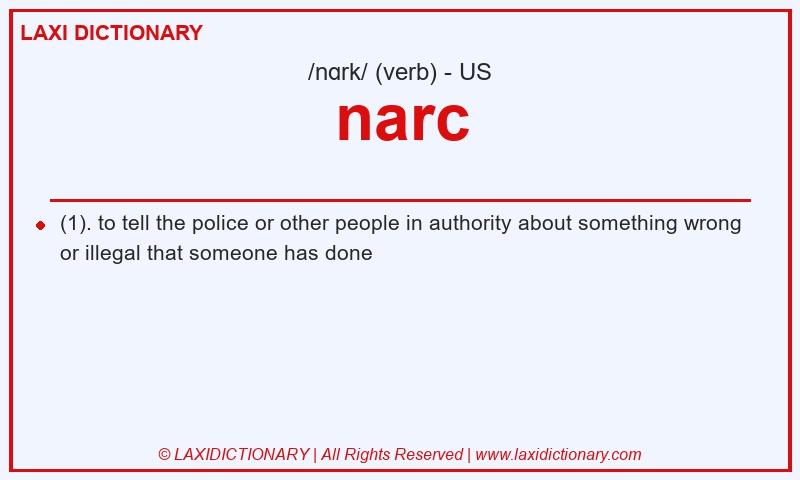 Definition narc in American English