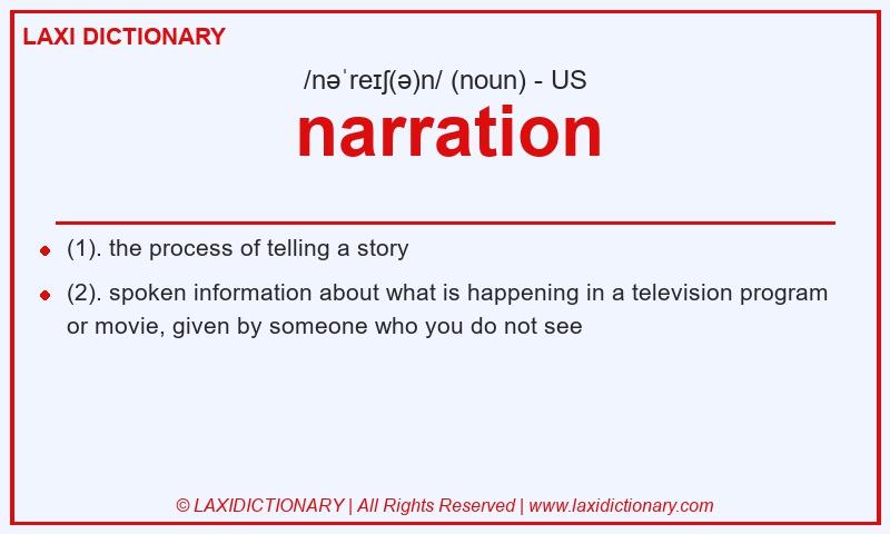 Definition narration in American English