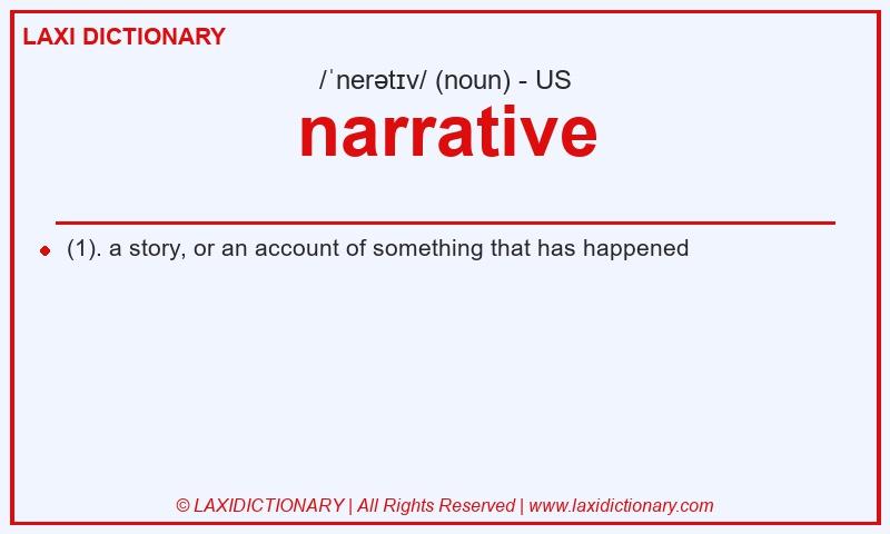 Definition narrative in American English