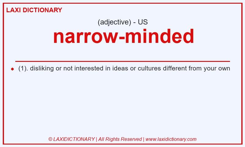 Definition narrow-minded in American English