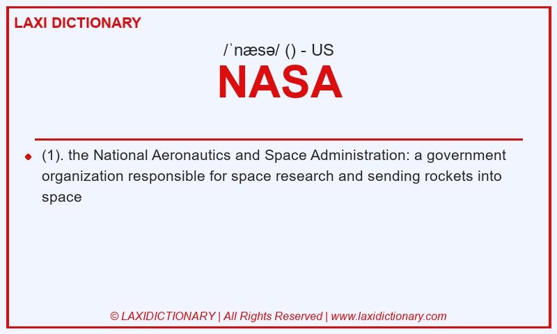 Definition NASA in American English