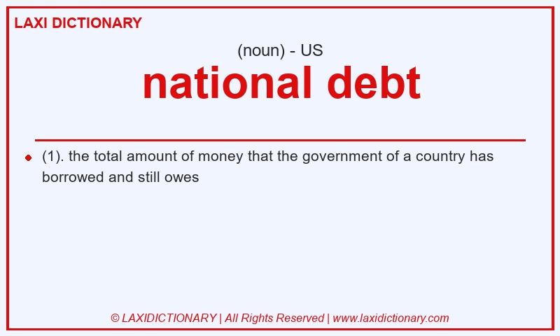 Definition national debt in American English