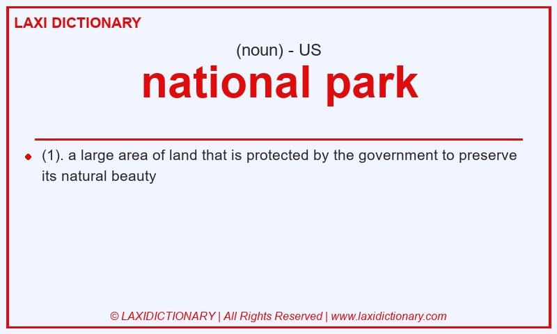 Definition national park in American English