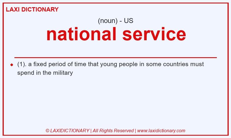 Definition national service in American English