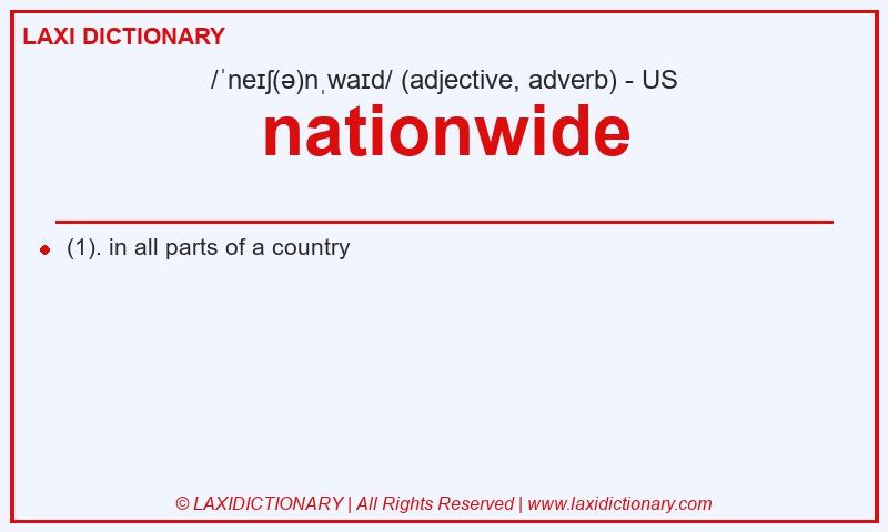 Definition nationwide in American English