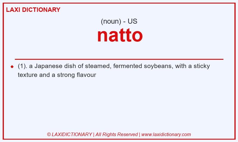 Definition natto in American English
