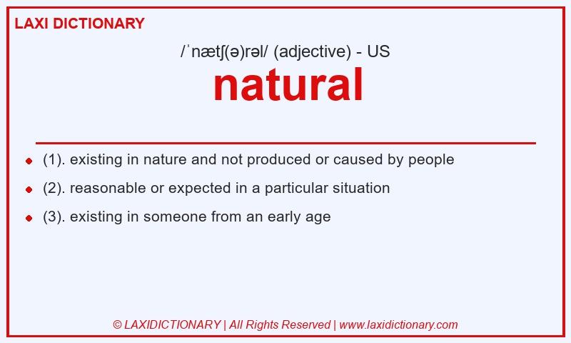 Definition natural in American English
