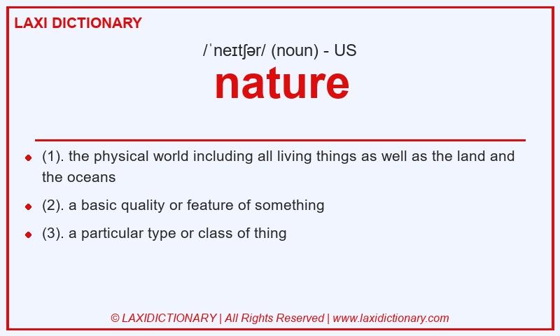 Definition nature in American English