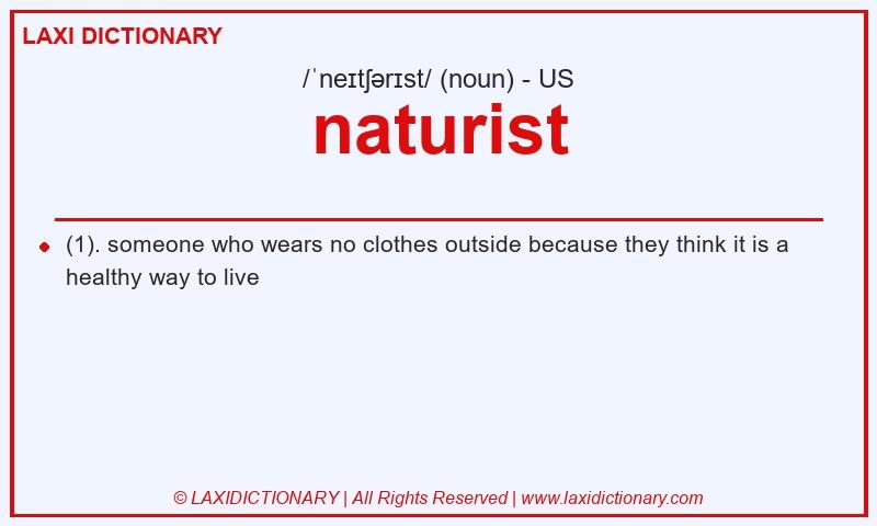 Definition naturist in American English
