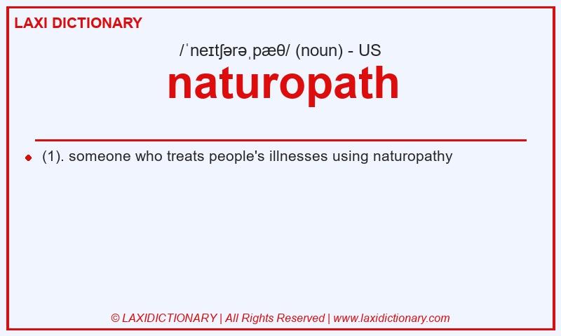 Definition naturopath in American English