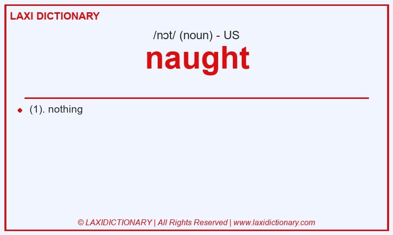 Definition naught in American English