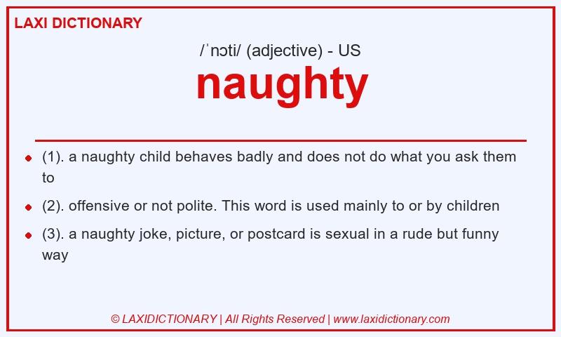 Definition naughty in American English