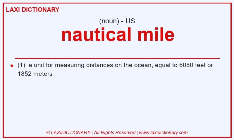 Definition nautical mile in American English