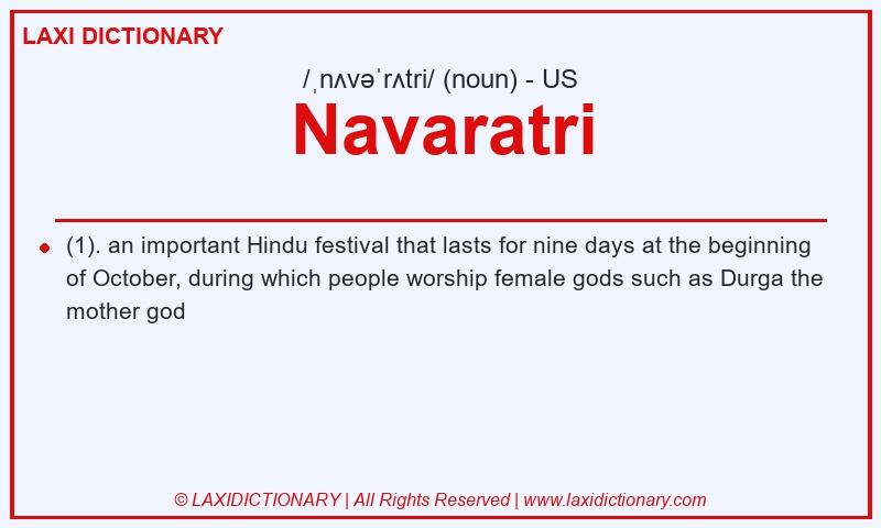 Definition Navaratri in American English