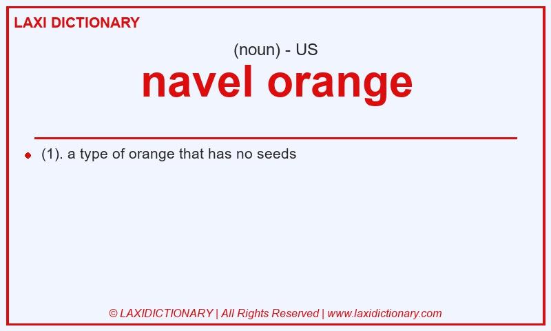 Definition navel orange in American English