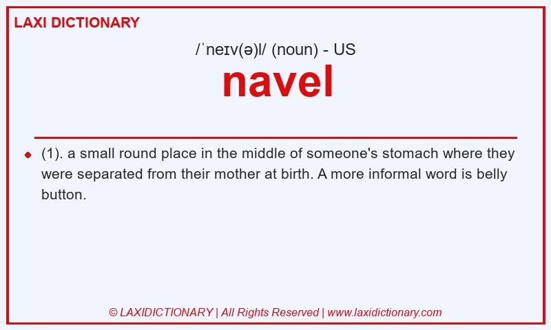 Definition navel in American English