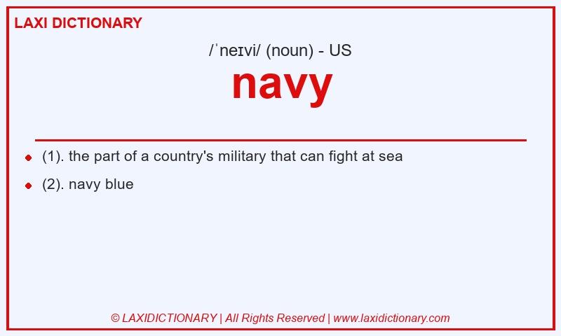 Definition navy in American English