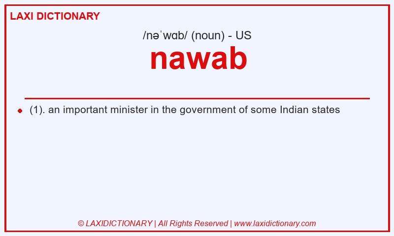 Definition nawab in American English