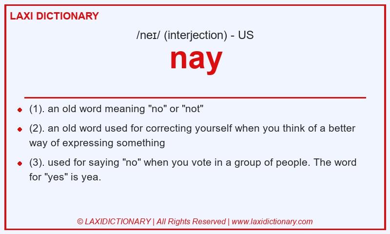 Definition nay in American English