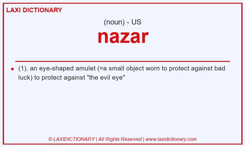 Definition nazar in American English