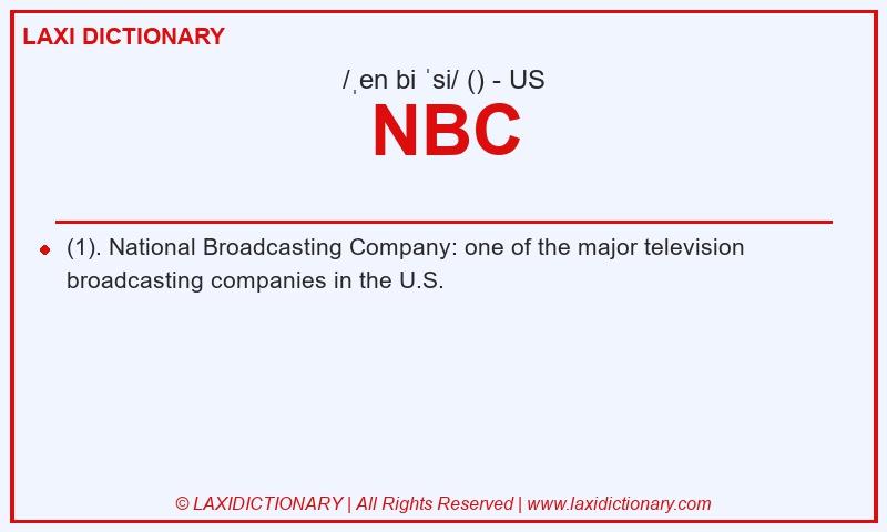 Definition NBC in American English