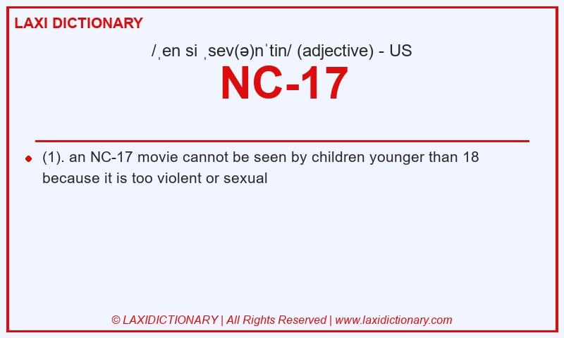 Definition NC-17 in American English