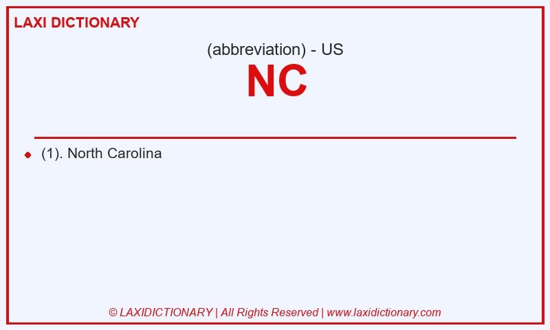 Definition NC in American English