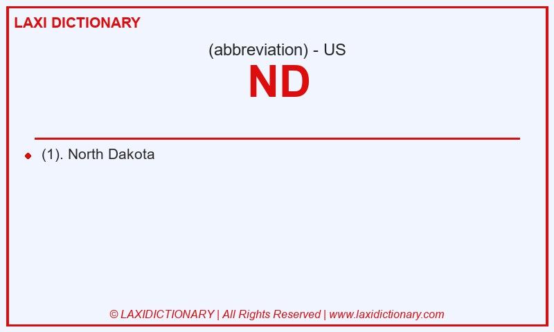 Definition ND in American English
