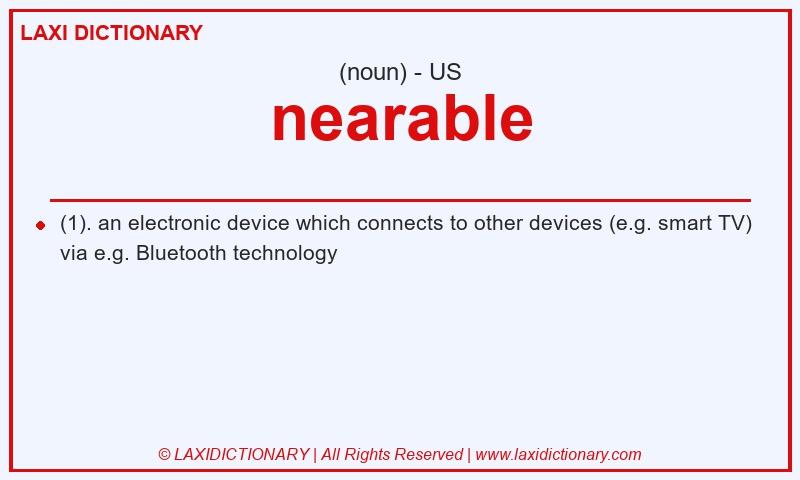 Definition nearable in American English