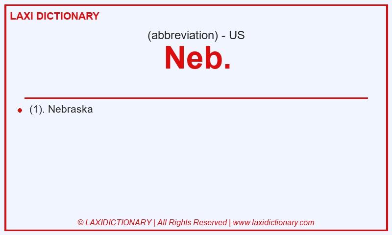 Definition Neb. in American English