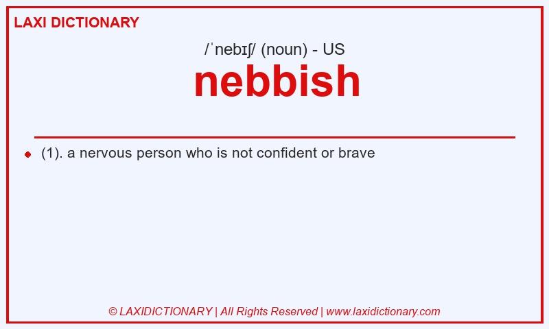 Definition nebbish in American English