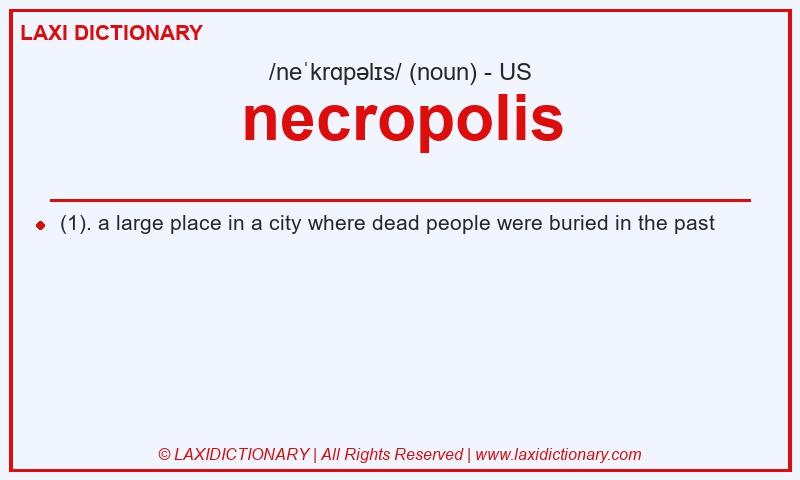 Definition necropolis in American English