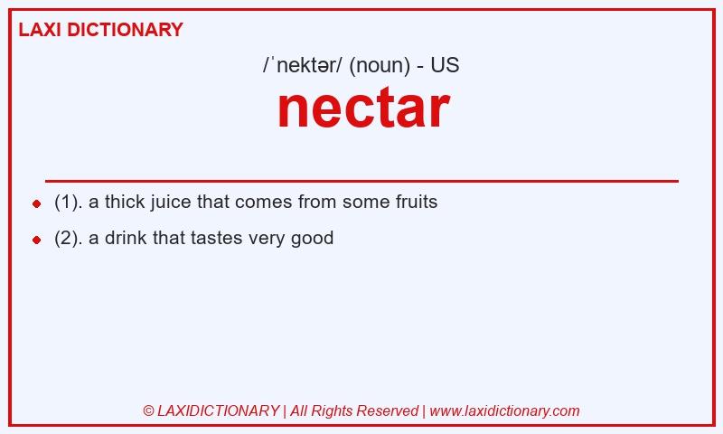 Definition nectar in American English