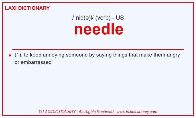 Definition needle in American English