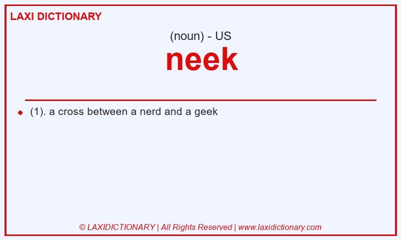 Definition neek in American English