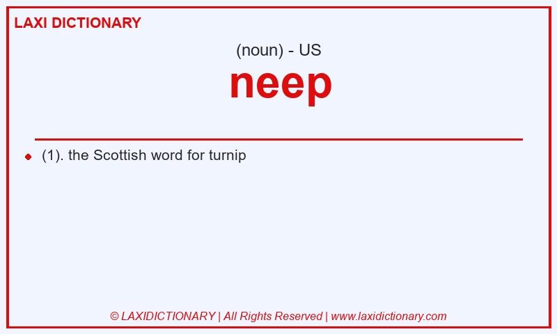 Definition neep in American English