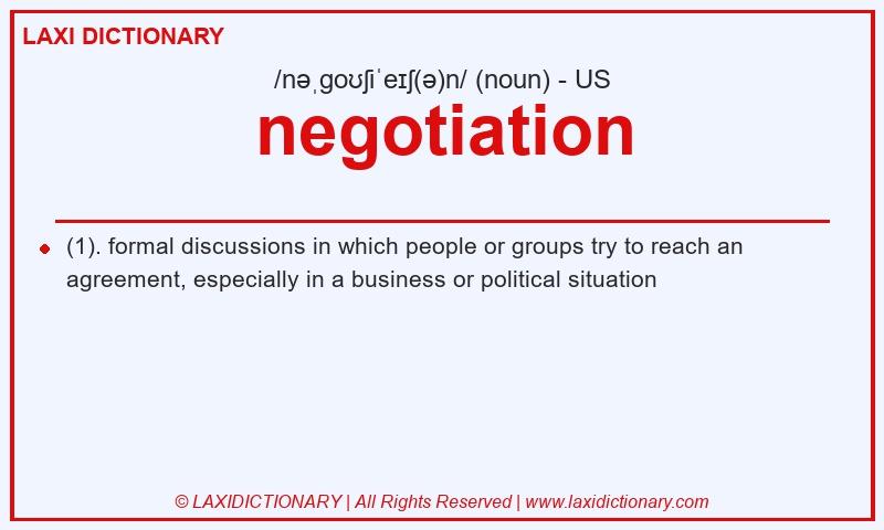 Definition negotiation in American English